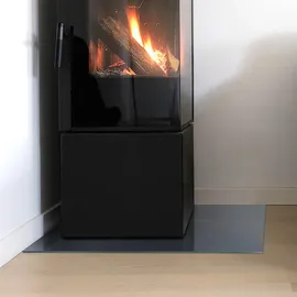 Tulup Funkenschutz Glasplatte Rechteckig 60 x 40 x 0,4 cm Dunkelblau