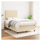 vidaXL Boxspringbett 120 x 200 cm Creme