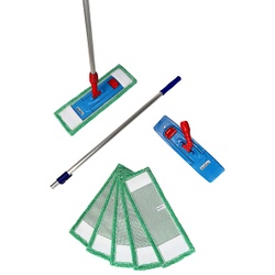 Floorstar Bodenwischer Set Pix, 7-teilig, 40 cm, Praktisches Wischer Set zur vielseitigen Reinigung, 1 Set, Farbe: grün, Küche/Desinfektion