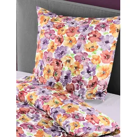BIERBAUM 3712 Blumen Lila 135 x 200 cm + 2 x 80 x 80 cm