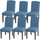 Stuhlhussen wasserdicht elastisch abnehmbar 6er Set Azure Blue