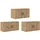 vidaXL Wand-TV-Schrank Set 3 pcs 80 x 34,5 x 40 cm Braun Holzwerkstoff