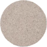 myfelt - Béla Filzkugelteppich, Ø 90 cm, beige