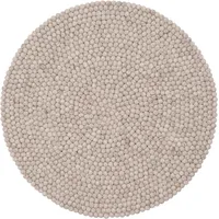 myfelt - Béla Filzkugelteppich, Ø 90 cm, beige