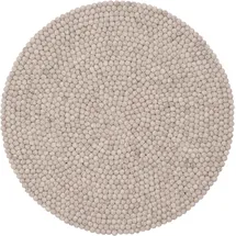 myfelt - Béla Filzkugelteppich, Ø 90 cm, beige