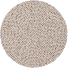 myfelt - Béla Filzkugelteppich, Ø 90 cm, beige