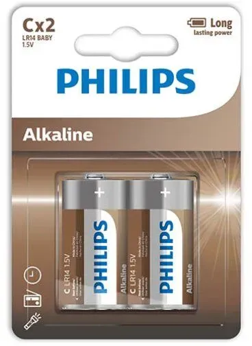 PHILIPS - ALKALINE BATTERIEN C LR14 BLISTER*2