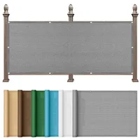 Sichtschutz Zaunblende 50 x 300 cm HDPE Gewebe, Uv-Schutz, Wetterfest Balkonumspannung Balkonverkleidung mit Kabelbinder für Garten Balkon Terrasse, Grau