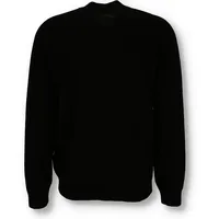 Maerz Muenchen Strickjacke aus Schurwolle mit kleinem Stehkragen, Black,