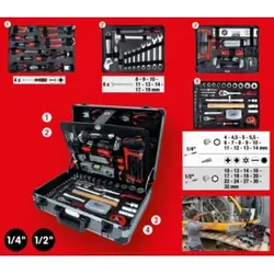 KS Tools 1/4 Zoll+1/2 Zoll Werkzeug-Satz, 127-tlg.