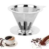 Maple Plentiful Edelstahl Kaffeefilter - Professioneller, Wiederverwendbarer Kaffeefilter für Manuelle Kaffeezubereitung, Leicht zu Reinigen