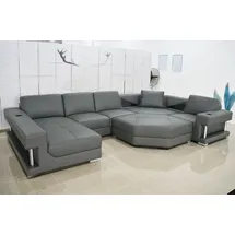 JV Möbel Wohnlandschaft Ecksofa Couch Polster Sofa Leder Eck Garnituren Neu Eckgarnitur