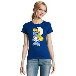 Blondie & Brownie T-Shirt Schlumpfine Schlumpf Papa Schlumpf Schlumpfhausen Smurf Schlumpfine blau S