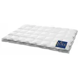 HANSKRUCHEN GmbH HANSKRUCHEN Royal Dauneneinziehdecke 240x220 cm Extra Leicht 100% Gänsedaunen waschbar Allergiker Kassettendecke atmungsaktiv Daunendecke weiß - Weiß