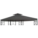 Spetebo Pavillon Ersatzdach 3x3 Meter - anthrazit - wasserdicht/Kaminabzug - Pavillondach