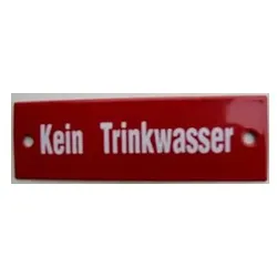 Emailschild "Kein Trinkwasser"