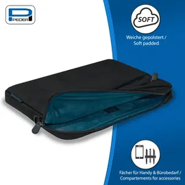 PEDEA Tablet Tasche für Samsung Galaxy Tab S9 Ultra Blau/Schwarz