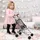 Bayer Puppenbuggy Schmetterling grau/rosa