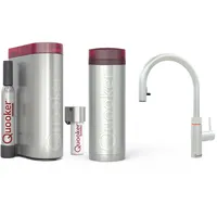 Quooker mit Reservoire PRO3 und CUBE kochend Wasserhahn (Flex, Voll-Edelstahl)