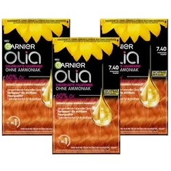 Garnier Olia Dauerhafte Haarfarbe ohne Ammoniak, pflegenden und natürlichen Ölen Intensives Kupfer