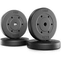trex sport Hantelscheiben Set 20 kg Kunststoff Gewichte 4x5 kg schwarz