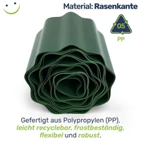 Rasenkante Kunststoff 900x15cm