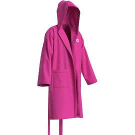 Arena Unisex Compact Microfiber Robe Mantel, pink - Shocking Pink-white - L