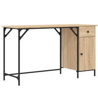 vidaXL Computertisch Sonoma-Eiche 131x48x75 cm Holzwerkstoff