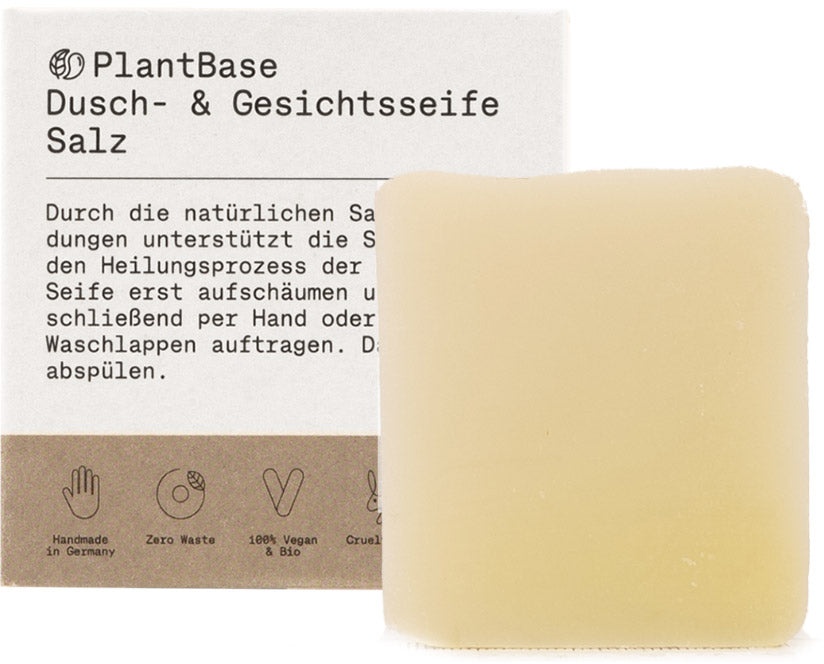 PlantBase Dusch- & Gesichtsseife Salz 100g
