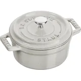 Mini Cocotte Topf 250 ml weißer Trüffel aus Gusseisen gefertigt