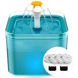 zggzerg Trinkbrunnen Hund LED Trinkautomat, Katzen Wasserspender leise (2L)