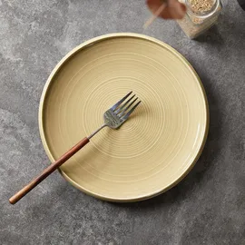 JIWOO Speiseteller Ø 21 cm braun 4er Set
