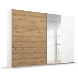 Rauch Schwebetürenschrank RAUCH "Kleiderschrank Garderobe TOPSELLER AURELIO mit 3 Ausstattungsvarianten", weiß (alpinweiß, eiche artisan), B:218cm H:210cm T:59cm, Holzwerkstoff, Schränke, Schwebetürenschrank, 3 verschiedene Ausstattungsvarianten Griffe aus