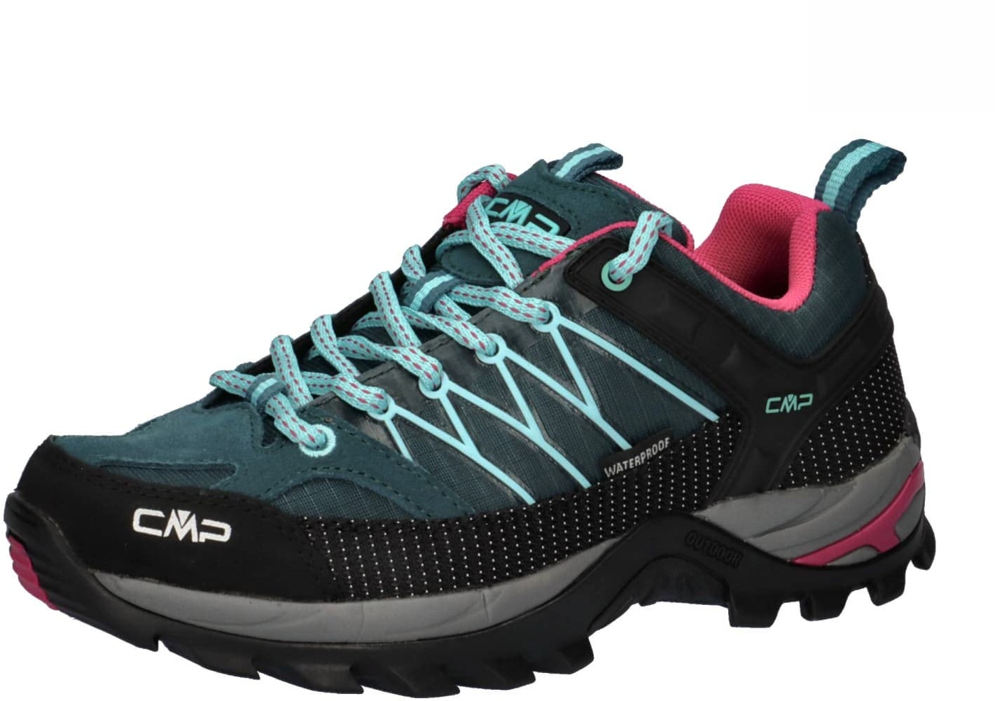 CMP Damen Rigel Low Wmn Trekking Wp Walking Shoe, Deep Lake-Acqua, 41 EU