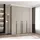 abiks möbel Drehtürenschrank COMO 190 x 245,5 x 50 cm Schwarz