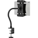 JUBORUI Tablet Halterung Tisch, iPad Halterung Tisch mit Schwanenhals Metallarmen, 360°Drehbarer Tablet Halter, Tablet Ständer für iPad mini, alle 4,7-13.5 Zoll Tablets