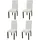 vidaXL Stretch-Stuhlhussen Gerade 4 Stk. Creme