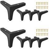 JOYOLEDER Möbelfuß 8 Stück Möbelfüße DIY Metall möbelbeine Schrank Sofa Couch Beine, Schwarz schwarz 15 cm