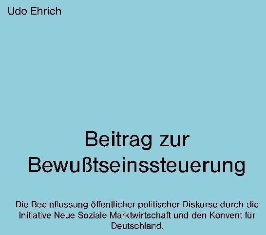 Beitrag Zur Bewußtseinssteuerung - Udo Ehrich  Kartoniert (TB)