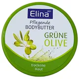 Jean Products Elina-med Bodylotion Pflegende BodyButter, Grüne Olive für trockene Haut 150ml