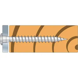 SIMPSON STRONG TIE Simpson CSA Schrauben 5x40mm Eta-zugelassen Holzbauschrauben für Stahlblech-holz-verbindungen, Stahl verzinkt - 250 Stück