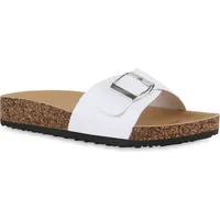 VAN HILL Damen Pantoletten in Weiss Lack