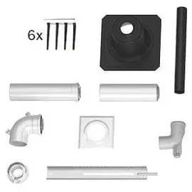 Buderus Grundbausatz GA-K, DN60/100, Schacht, Schachtabdeckung Kunststoff schwarz