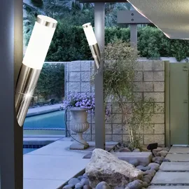 ETC Shop Wandleuchte RGB LED spritzwassergeschützt dimmbar Silber