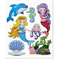 HobbyFun 3D Sticker Meerjungfrau 30 x 30 cm