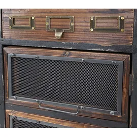 Mendler Apothekerkommode 90 x 65 x 32 cm Mehrfarbig