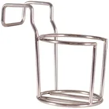 Mr. Deko Glas- / Becherhalter für Strandkorb 1-tlg. Edelstahl silber