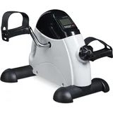 Relaxdays Mini Heimtrainer Fahrrad schwarz/weiß