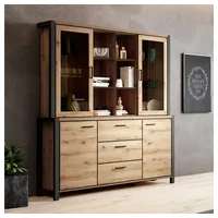 Lomadox - Esszimmer Buffetschrank Set ACCRA-83 in Taurus Eiche