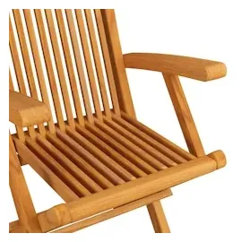 vidaXL Gartenstuhl 60 x 113,5 x 20,7 cm creme 4 St.